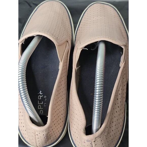 Sperry Top Sider Pink Perforated Leather Seaside Sneakers Womens Sz 9 - Picture 7 of 8